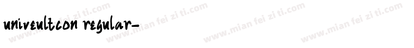univeultcon regular字体转换
